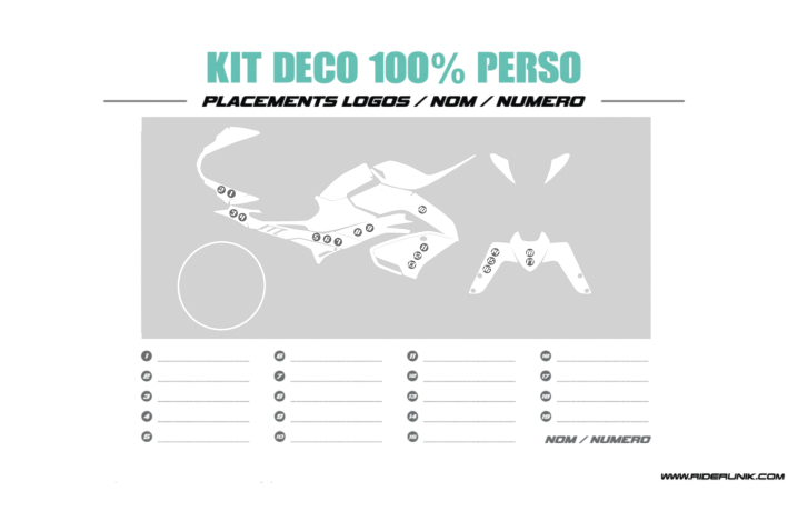 KIT DECO CF MOTO 800 NK 100% PERSONNALISE